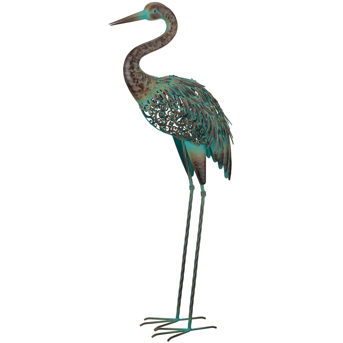 Regal Art & Gift Patina Solar Crane, Down, 15 Inch